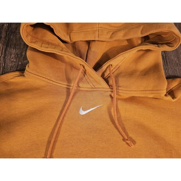 Nike Center Swoosh Gold Hoodie Center Check Size XXL Baggy Grunge - Picture 2 of 6